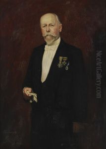 Portret van Joseph Laurent Hubert Polis, kopie naar Henri Goovaerts by Guillaume Eberhard