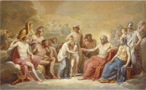 Amore E Psiche Al Cospetto Degli Dei by Vincenzo Camuccini