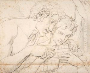 Satiro E Pan by Vincenzo Camuccini