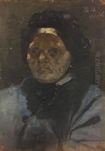 Portret van oude dame Portret van oude dame