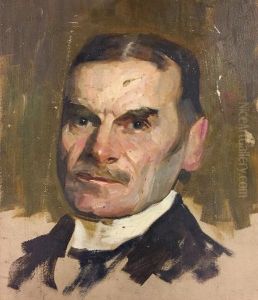 Herenportret ; verso: portretfoto van Victor Jaunez