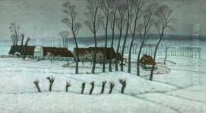 Snow at Berchem-Sainte-Agathe by William Degouve de Nuncques
