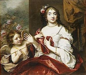 Marie-Louise Rouxel de Medavy, Mademoiselle de Grancey, portrait presume au moment de son mariage en 1665 by Claude Lefebvre