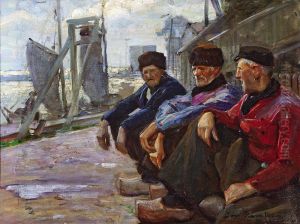 Dockworkers at the North Sea Wharf by Ivar Kamke