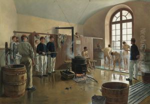 The Shower in the Regiment by Eugene Chaperon