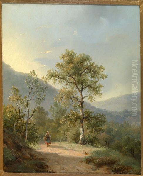 Vrouw in landschap. - view 1