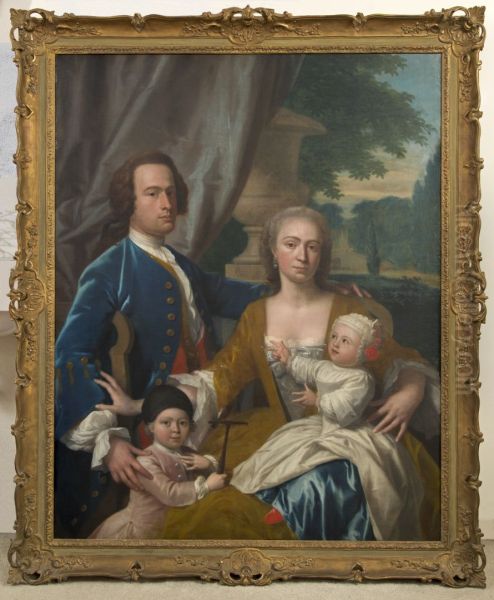 Anthony Ewout Sichterman, zijn vrouw Josina Petronella Alberda en hun zonen Mello en Albert Galenus Sichterman, - view 1