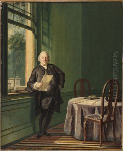 Portret van een Heer, de Heer Krook van Harpen. by Hendrik Pothoven