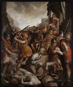 De onthoofding van de apostel Jacobus de Meerdere. De onthoofding van de apostel Jacobus de Meerdere.