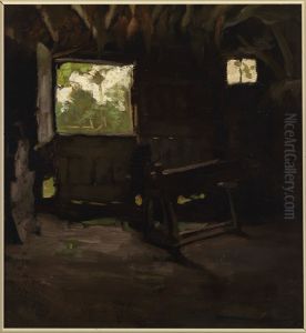 Interieur van een schuur