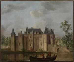 Het Slot van Gouda van de kant van de IJssel gezien.