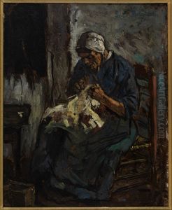 Handwerkende vrouw. by Suze Robertson