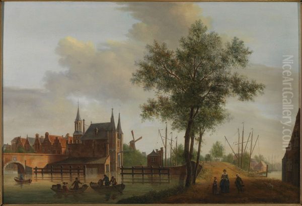 Gezicht op de Potterspoort te Gouda. - view 1
