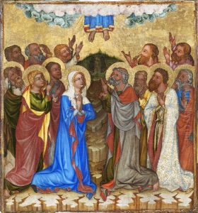 Ascension of Christ by Master of Vyssi Brod