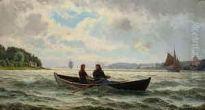 A Mother and her daughter in a boat