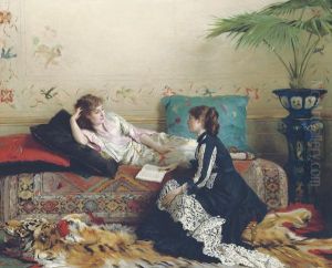 Idle Moments by Gustave Leonard de Jonghe