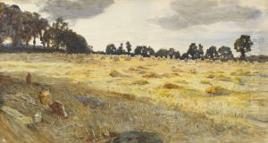 The cornfield by Hubert von Herkomer