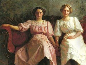 Yvonne Tuxen   and  Vibeke Kroyer by Laurits Tuxen