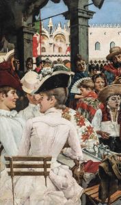 tourists, pickpockets and police, St Mark's Square by Oscar Wilson