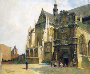 Place Saint-Jacques a Liege by Evariste Carpentier
