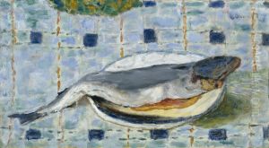 Poisson sur une assiette by Pierre Bonnard