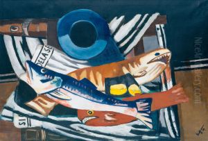 Grosses Fisch-Stillleben by Max Beckmann