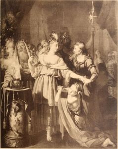 she receives from a servant a cup of poison sent to her by Masinissa by Herman van der Mijn