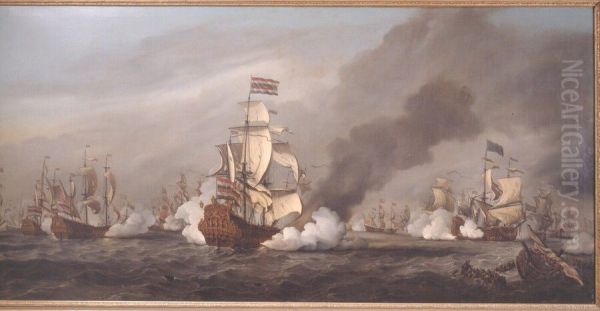 The Gouden Leeuw at the Battle of Texel, 21 August 1673 - view 1