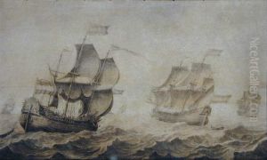 Een walvisvaarder en twee fluitschepen