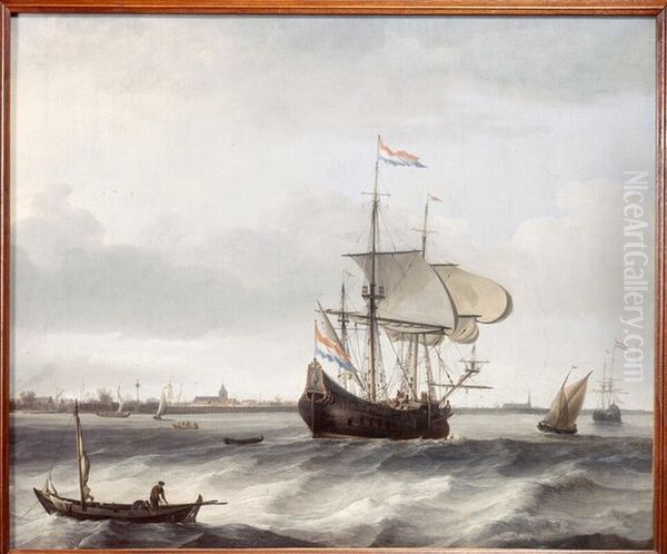Een fluitschip op een onbekende rede - view 1