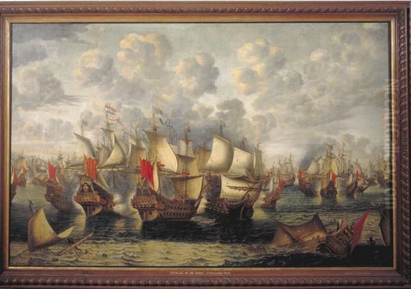 De eerste fase van de zeeslag in de Sont, 8 november 1658 - view 1