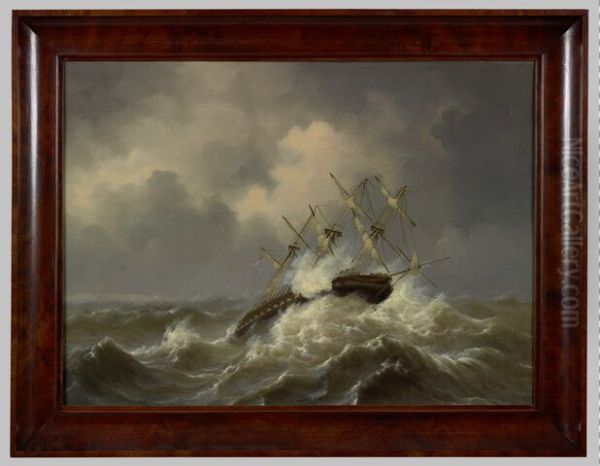 The 'Rotterdam' in a storm - view 1