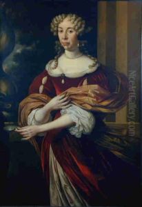 Portret van Clara van der Zaan by Jan van Neck