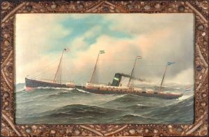 Het passagiersschip ss. Maasdam van de Holland-Amerika Lijn