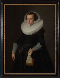 Portret van Geertruid Overlander by Nicolaes Eliaszoon Pickenoy