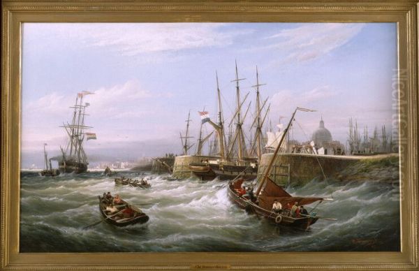 Scheepvaart op het IJ ter hoogte van de Westerdokssluis - view 1