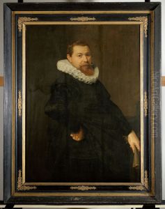 Portret van een onbekende man by Nicolaes Eliaszoon Pickenoy