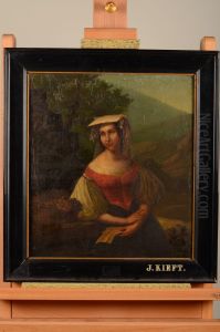 Italiaanse vrouw in landschap Italiaanse vrouw in landschap