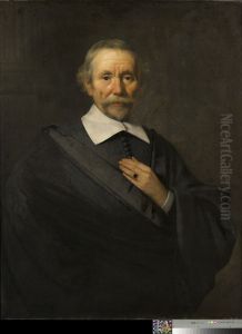 Zelfportret van Caesar Boetius van Everdingen (1616/1617-1678) by Caesar Van Everdingen