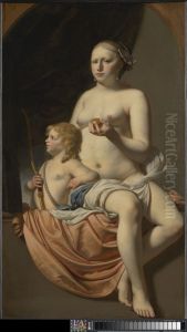 Venus and Cupid by Caesar Van Everdingen