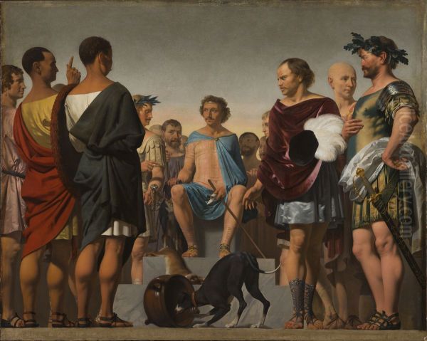 Lycurgus, the Spartan, demonstrates the importance of good education by comparing the behaviour of two dogs - view 1