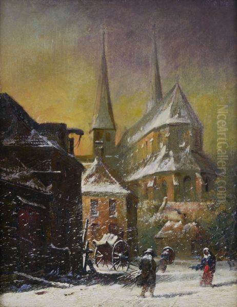 Achterzijde Bergkerk in sneeuw - view 1