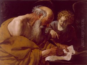 St. Matthew writing his Gospel by Hendrick Ter Brugghen