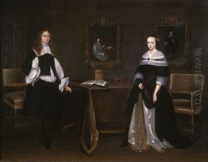 Double portrait of Albert Nilant (1646-...) en Johanna Quadacker (1640-1672)