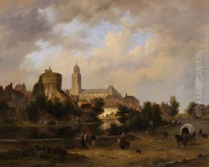 Gezicht op Deventer by Bartholomeus van Hove