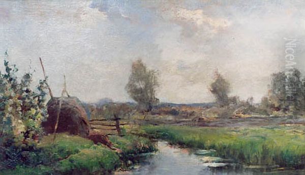 Polderlandschap met hooischelf - view 1