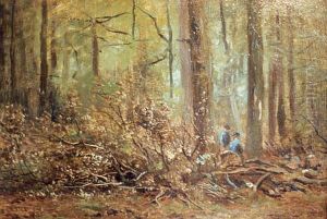 Herfstkap in het bos by Jan Hendrik Doeleman