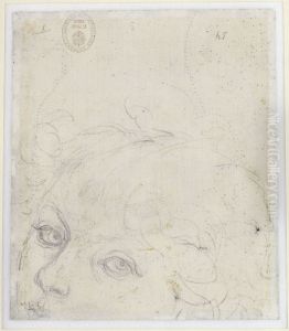 Fragment of a Head of a Young Boy (verso) by Andrea Del Verrocchio