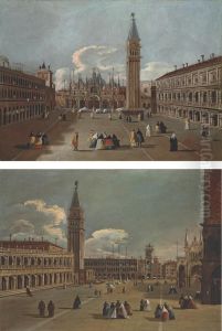 Saint Mark's Square, Venice, Looking East Towards The Basilica Andthe Campanile