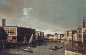 Veduta Del Canal Grande Dal Ponte Di Rialto Verso Le by Bernardo Canal